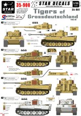 STAR DECALS[SD35-900] 1/35 WWII独 グロスドイッチュラント師団のティーガーI 1943-1945 デカールセット