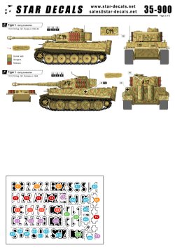 画像3: STAR DECALS[SD35-900] 1/35 WWII独 グロスドイッチュラント師団のティーガーI 1943-1945 デカールセット