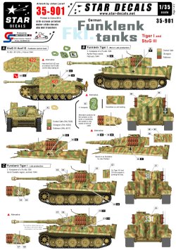 画像1: STAR DECALS[SD35-901] 1/35 WWII独 無線操縦戦車デカールセット(III号突撃砲、ティーガーI)