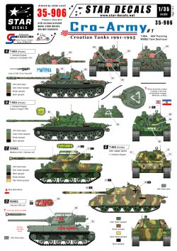 画像1: STAR DECALS[SD35-906] 1/35 クロアチア軍 1991-1995 #1 T-55,M47,パーシング,M36B2 デカールセット