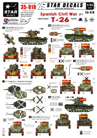 STAR DECALS[SD35-910] 1/35 スペイン内戦 #1 ナショナリストのT-26 デカールセット