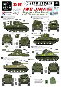 画像1: STAR DECALS[SD35-911] 1/35 硫黄島のシャーマン/火炎放射戦車 デカールセット (1)