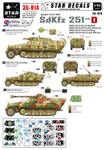 画像1: STAR DECALS[SD35-914] 1/35 SD.Kfz.251 Ausf.D 東部戦線1945 デカールセット (1)