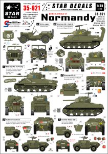 画像1: STAR DECALS[SD35-921] 1/35 British ノルマンディの英陸軍 スカウトカー、シャーマンファイアフライ デカールセット (1)