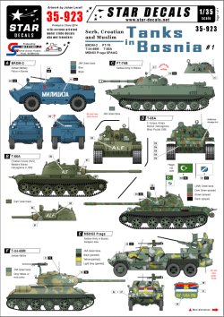 画像1: STAR DECALS[SD35-923] 1/35 ボスニアの戦闘車両#1 セルビア、クロアチア、ムスリムのAFV デカールセット