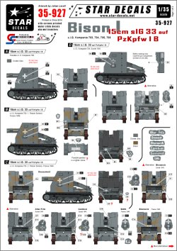 画像1: STAR DECALS[SD35-927] 1/35 ビゾンI 15cm歩兵砲搭載 I号自走砲 デカールセット