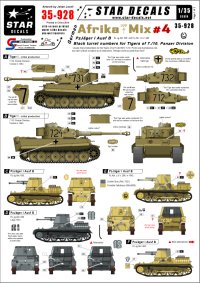 STAR DECALS[SD35-928] 1/35 ドイツ アフリカ軍団ミックス #4 1号対戦車自走砲、ティーガー デカールセット