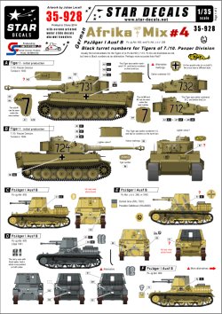 画像1: STAR DECALS[SD35-928] 1/35 ドイツ アフリカ軍団ミックス #4 1号対戦車自走砲、ティーガー デカールセット