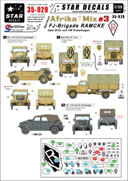 画像1: STAR DECALS[SD35-929] 1/35 ドイツ アフリカ軍団ミックス #3 降下猟兵旅団「ラムケ」 デカールセット