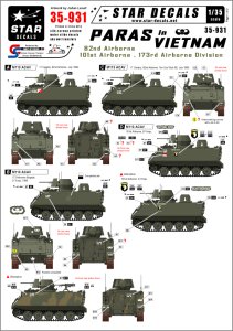 画像1: STAR DECALS[SD35-931] 1/35 ベトナム戦争の米空挺部隊 M113 ACAV デカールセット (1)