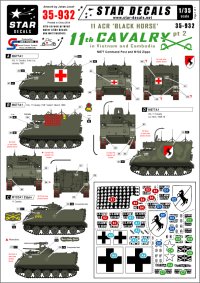 STAR DECALS[SD35-932] 1/35 ベトナム/カンボジアの米第11機甲騎兵連隊 #2 M577 & M132 火炎放射装甲車 デカールセット