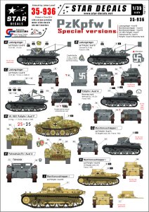 画像1: STAR DECALS[SD35-936]1/35　I号戦車特殊型&F型 デカールセット (1)