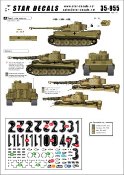 画像2: STAR DECALS[SD35-955]1/35　 アフリカのティーガー#2第501重戦車大隊白ナンバー