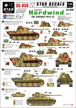 画像1: STAR DECALS[SD35-958]1/35　 ノルトヴィント作戦#2.アルデンヌのドイツ戦車