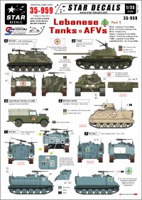 STAR DECALS[SD35-959]1/35　 レバノンの戦車と装甲車両デカールセット#1