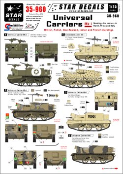 画像1: STAR DECALS[SD35-960]1/35　 ユニバーサルキャリアMk.I.英軍、ポーランド、英連邦軍、フランス