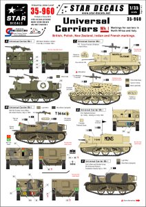 画像1: STAR DECALS[SD35-960]1/35　 ユニバーサルキャリアMk.I.英軍、ポーランド、英連邦軍、フランス (1)