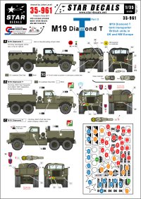 STAR DECALS[SD35-961]1/35　 M19 ダイアモンドT 戦車運搬車デカールセット#3.北西ヨーロッパ