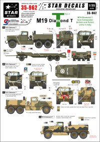 STAR DECALS[SD35-962]1/35　 M19 ダイアモンドT 戦車運搬車デカールセット#2.イタリア戦線