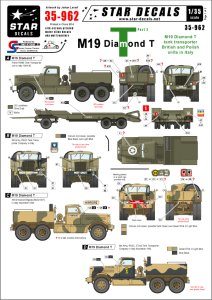 画像1: STAR DECALS[SD35-962]1/35　 M19 ダイアモンドT 戦車運搬車デカールセット#2.イタリア戦線 (1)