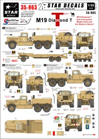 STAR DECALS[SD35-963]1/35　 M19 ダイアモンドT 戦車運搬車デカールセット#1.中東/北アフリカ