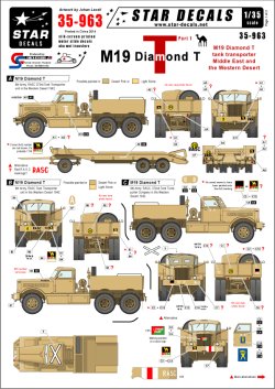 画像1: STAR DECALS[SD35-963]1/35　 M19 ダイアモンドT 戦車運搬車デカールセット#1.中東/北アフリカ