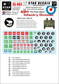 STAR DECALS[SD35-964]1/35　 1/35英第49「ポーラーベア」歩兵師団デカールセット 北西ヨーロッパ1944-1945