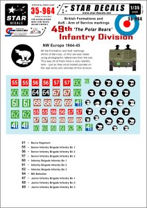 画像1: STAR DECALS[SD35-964]1/35　 1/35英第49「ポーラーベア」歩兵師団デカールセット 北西ヨーロッパ1944-1945 (1)