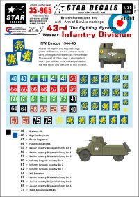 STAR DECALS[SD35-965]1/35 英第43「ウェセックス」歩兵師団デカールセット 北西ヨーロッパ1944-1945
