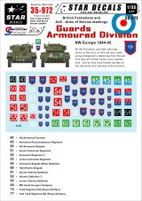 STAR DECALS[SD35-972]1/35　北西ヨーロッパの英近衛機甲師団 所属全部隊標識デカールセット
