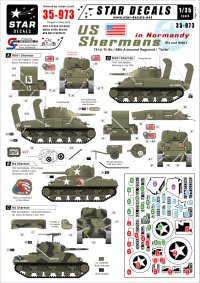 STAR DECALS[SD35-973]1/35　ノルマンディの米軍シャーマン第741戦車大隊、第66機甲連隊、トント号デカールセット