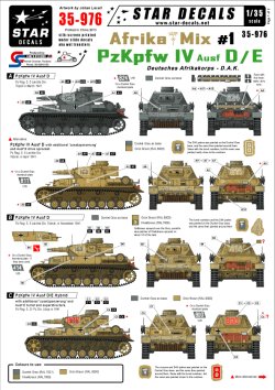 画像1: STAR DECALS[SD35-976]1/35　北アフリカミックス Part.1  IV号戦車D型&E型デカールセット