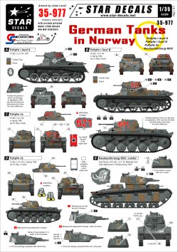 画像1: STAR DECALS[SD35-977]1/35　ノルウェーのドイツ戦車 第40特別編成戦車大隊デカールセット
