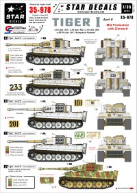 STAR DECALS[SD35-978]1/35　ティーガーI中期型(ツィンメリット付き)デカールセット