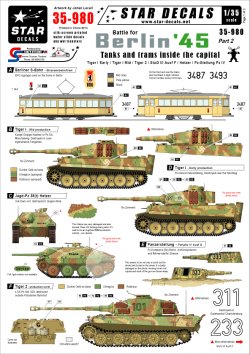 画像1: STAR DECALS[SD35-980]1/35　ベルリン戦 Part.2ベルリン市内の戦車とトラムデカールセット