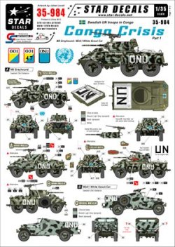 画像3: STAR DECALS[SD35-984]1/35　コンゴ動乱#1 国連軍(スウェーデン軍部隊)