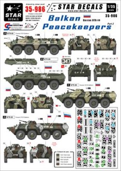 画像2: STAR DECALS[SD35-986]1/35　バルカン半島の平和維持部隊#2.ロシア軍のBTR-80 デカールセット