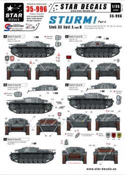画像1: STAR DECALS[SD35-996]1/35　突撃砲#4. III号突撃砲A/B型 デカールセット