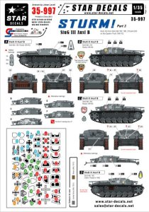 画像1: STAR DECALS[SD35-997]1/35　突撃砲#3. III号突撃砲B型 デカールセット (1)