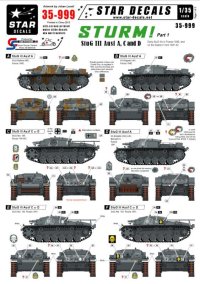 STAR DECALS[SD35-999]1/35　突撃砲#1 III号突撃砲A/B/C/D型 デカールセット