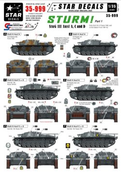 画像1: STAR DECALS[SD35-999]1/35　突撃砲#1 III号突撃砲A/B/C/D型 デカールセット