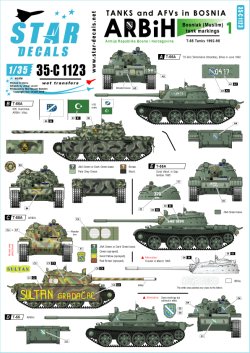 画像1: STAR DECALS[SD35-C1123]1/35 ボスニア紛争のAFV #1 ボシュニャク人勢力のT-55