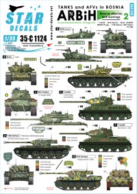 STAR DECALS[SD35-C1124]1/35 ボスニア紛争のAFV #2 ボシュニャク人勢力のM-84,T-34,M-18 etc.