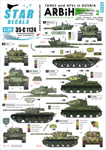 画像1: STAR DECALS[SD35-C1124]1/35 ボスニア紛争のAFV #2 ボシュニャク人勢力のM-84,T-34,M-18 etc. (1)