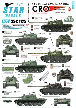 画像1: STAR DECALS[SD35-C1125]1/35 ボスニア紛争のAFV #3 クロアチア人勢力のT-55