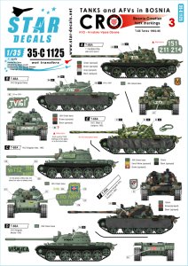 画像1: STAR DECALS[SD35-C1125]1/35 ボスニア紛争のAFV #3 クロアチア人勢力のT-55 (1)