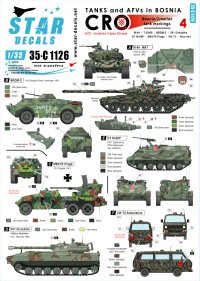 STAR DECALS[SD35-C1126]1/35 ボスニア紛争のAFV #4 クロアチア人勢力のM-84,T-34,M-18 etc.