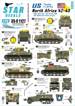 画像1: STAR DECALS[SD35-C1127]1/35 WWII米 北アフリカ'42-43 M4A1,プリースト etc.