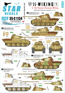 画像1: STAR DECALS[SD35-C1134]1/35 WWII独 SSヴィーキング師団 #1 パンターD&A型 (1)