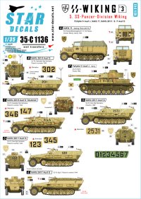 STAR DECALS[SD35-C1136]1/35 WWII独 SSヴィーキング師団 #3 IV号戦車,3トンハーフ,Sd.kfz.251